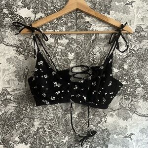 LA Hearts Ditsy Floral Bikini Top